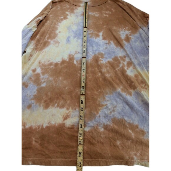 Free People We the Free Cotton Tie Dye Long Sleeve Shirt Mock Neck Top Size M - Picture 6 of 11